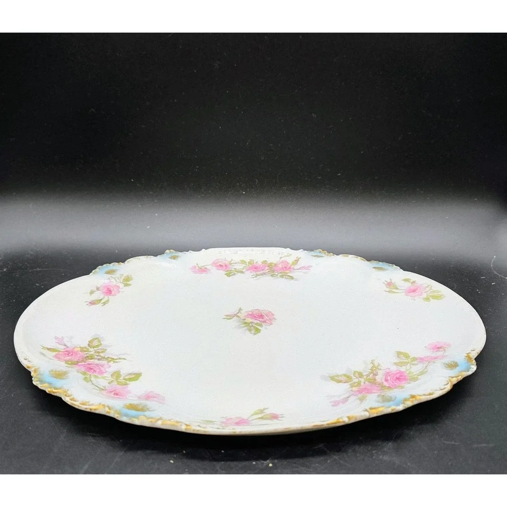 Antique GDA GFH Haviland Limoges Oval Dresser Vanity Tray 11.5
